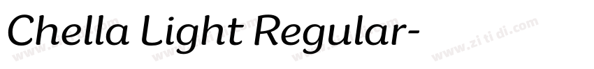 Chella Light Regular字体转换